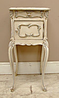 antique french painted bedside table